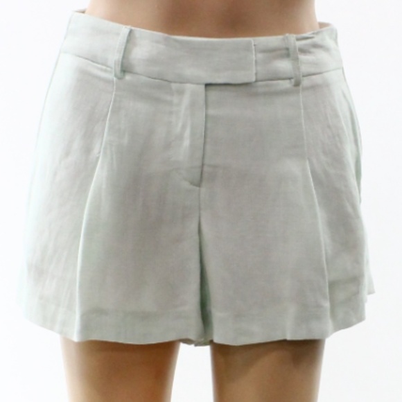 VERONICA BEARD NEW MINT FLAT-FRONT SHORTS $450